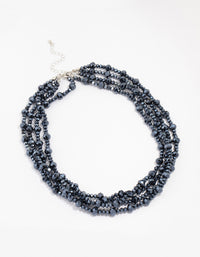 Silver Midnight Cord Choker Necklace - link has visual effect only