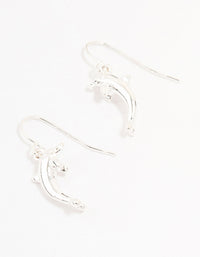 Silver Dolphin Drop Earrings - link has visual effect only