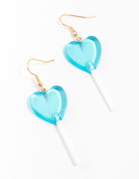 Blue Lollipop Drop Earrings - link has visual effect only