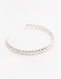 Silver Twisted Rope Wrist Cuff - link has visual effect only