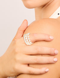 Silver Flower Vine Rings 3-Pack - link has visual effect only