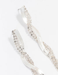 Silver Studs & Drop Cup Chain Earrings Multipack - link has visual effect only