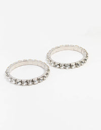 Silver Diamante Stretch Bracelet 2-Pack - link has visual effect only