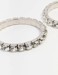 Silver Diamante Stretch Bracelet 2-Pack - link has visual effect only