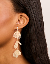 Gold Lazercut Petal Drop Earrings - link has visual effect only