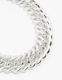 Silver Chunky Mixed Chain Necklace - link has visual effect only