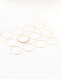 Gold Bangle Bracelets 12-Pack - link has visual effect only