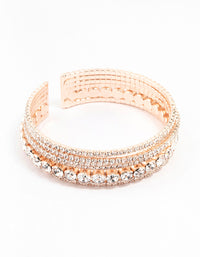 Rose Gold Diamante Layered Bracelet - link has visual effect only