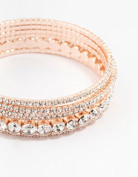 Rose Gold Diamante Layered Bracelet - link has visual effect only