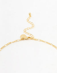 Gold Plated Brass Figaro Pearl Station Necklace - link has visual effect only