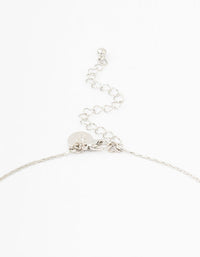 Silver Cubic Zirconia Vine Leaf Y-Necklace - link has visual effect only
