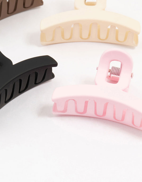 Neutral Small  Loop Claw Clips 4-Pack