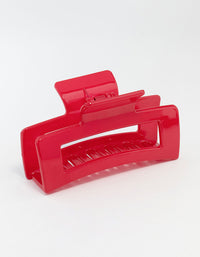 Red Large Shiny Coated Claw Clip - link has visual effect only