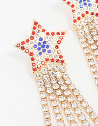 Gold Star Cup Chain Drop Earrings - link has visual effect only