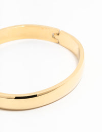 Waterproof Gold Plated Stainless Steel Classic Smooth Bangle - link has visual effect only