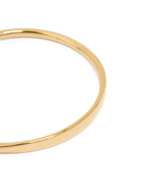 Waterproof Gold Plated Stainless Steel Slim Wrist Cuff Bangle - link has visual effect only