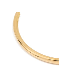 Waterproof Gold Plated Stainless Steel Slim Wrist Cuff Bangle - link has visual effect only