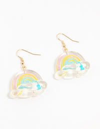 Acrylic Bubble Rainbow Drop Earrings - link has visual effect only