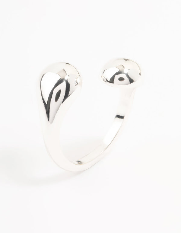 Silver Plated Sphere Wrapped Ring