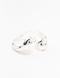 Crafted from silver plated material, this sphere wrapped ring features chunky front view - link has visual effect only