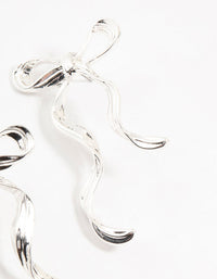 Silver Plated Bow Stud Earrings - link has visual effect only