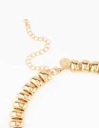 Gold Plated Textured Rectangle Necklace - link has visual effect only