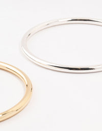 Mixed Metals Round Bangles 2-Pack - link has visual effect only