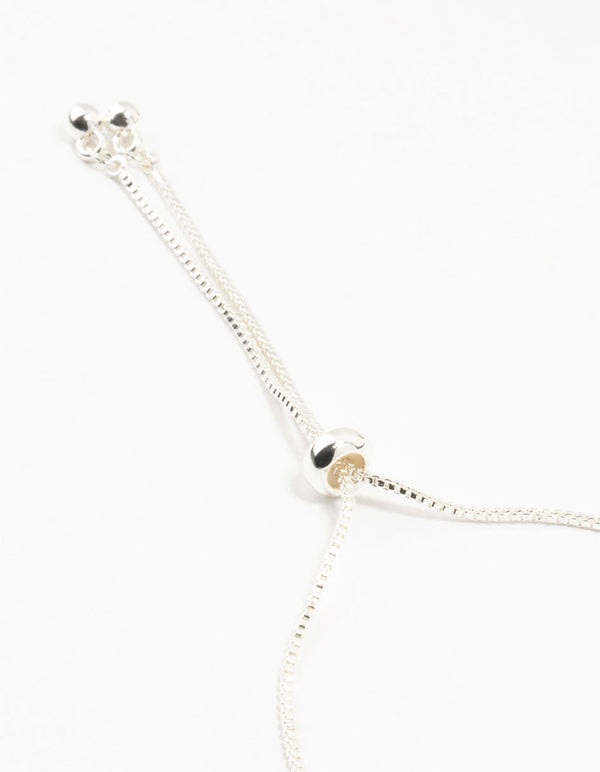 Silver Plated Brass  Crystal Large Evil Eye Bracelet