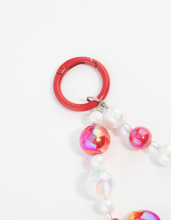 Pink  Large Heart Keychain