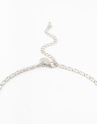 Silver Cubic Zirconia Butterfly Drop Earrings & Necklace Set - link has visual effect only