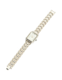 Silver Rectangle Roman Numeral Watch - link has visual effect only