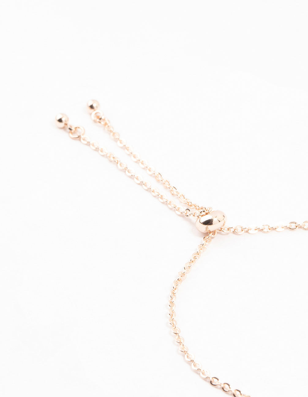 Rose Gold Plated Oval & Round Stone Bracelet