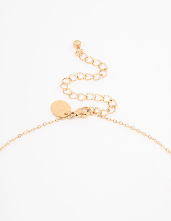 Waterproof Gold Plated Stainless Steel Pendant Heart Necklace