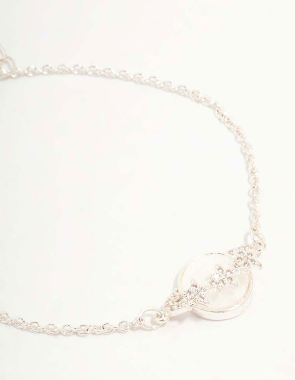 Silver Planet & Stars Bracelet