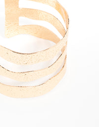Gold Molten Multirow Wrist Cuff - link has visual effect only