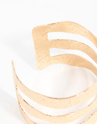 Gold Molten Multirow Wrist Cuff - link has visual effect only