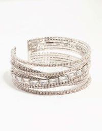 Silver Diamante Wrapped Wrist Cuff - link has visual effect only