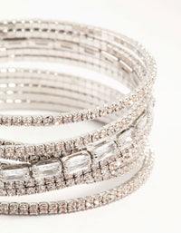 Silver Diamante Wrapped Wrist Cuff - link has visual effect only