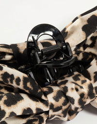 Large Leopard Print Fabric Claw Clip - link has visual effect only