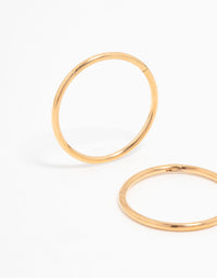 Gold Plated Titanium Sleeper Earrings 14 mm - link has visual effect only