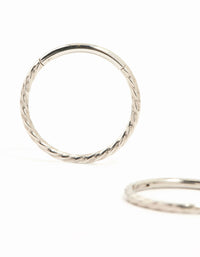 Titanium Rope Sleeper Earrings 12 mm - link has visual effect only