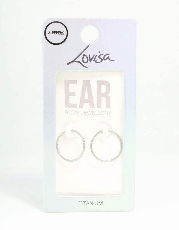 Titanium Sleeper Earrings 16 mm