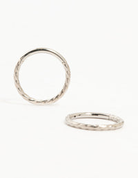 Titanium Rope Sleeper Earrings 10 mm - link has visual effect only