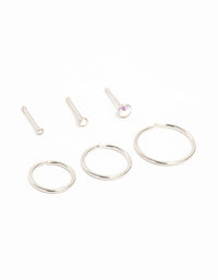 Titanium Fine Graduating Nose Stud & Ring 6-Pack - link has visual effect only