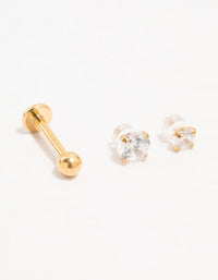 Gold Plated Titanium Graduating Stone Flat Backs 6-Pack - link has visual effect only