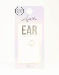 Titanium Thin Clicker Ring 8 mm - link has visual effect only