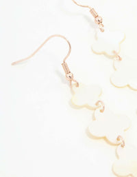 Rose Gold Genuine Shell Flower Drop Earrings - link has visual effect only