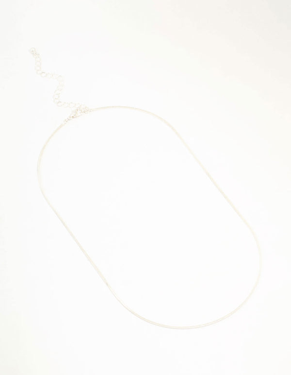 Silver Box Chain Necklace