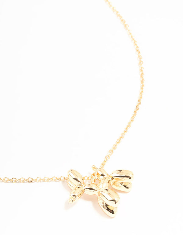 Bubble Dog Gold Necklace