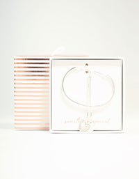 Silver Glitter & Heart Cuff  With Toggle Clasp - link has visual effect only